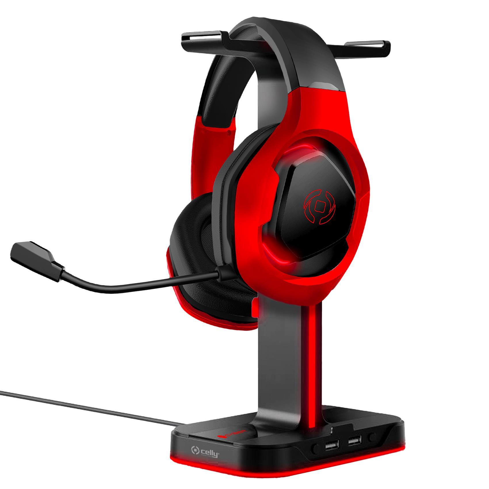 CELLY CYBERSTATION GAMING PORTA CUFFIE RGB CON HUB …